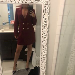 Cranberry blazer dress!